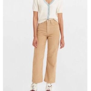 Levi Strauss & Co. Womens Size 26 Straight Ankle Corduroy Wide Wale Pant Khaki